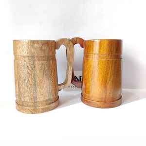 Mug en bois avec poignée Ventes chaudes Mug à bière Luxe Qualité supérieure Produit de premier ordre Design unique - Product Image 1