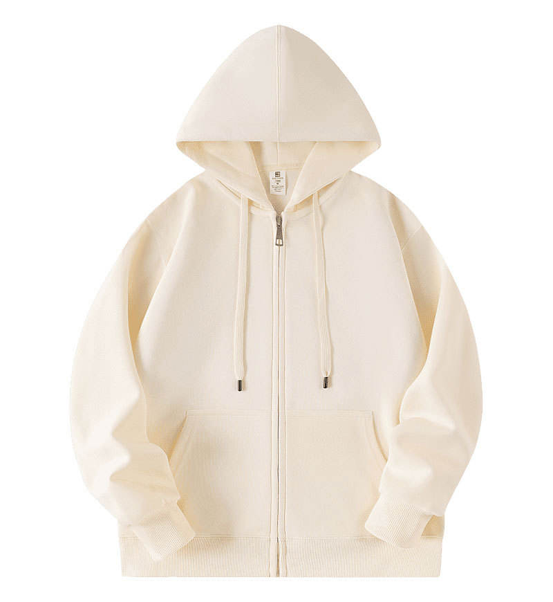 เสื้อฮู้ดสีเบจ