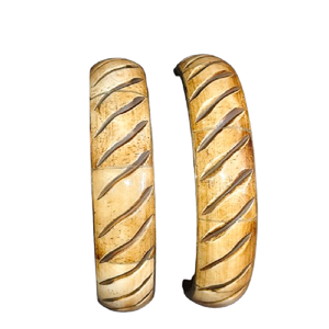 Lot de deux bracelets en laiton et résine émaillée, étanches, écologiques, durables, faits à la main, de forme irrégulière, pour la fête des Mères et les mariages - Product Image 3