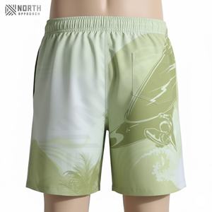 กางเกงขาสั้นว่ายน้ำลำลองสำหรับผู้ชายขายดี ผ้าแคนวาสระบายอากาศ แห้งเร็ว มีเชือกผูก ปรับแต่งโลโก้ สี และขนาดได้ - Product Image 2