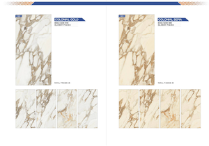 Diseño moderno 600x1200mm Porcelana brillante Cerámica Azulejo de gran tamaño Piso de pared Losas de piedra sinterizada Azulejos - Product Image 5