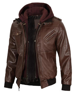 Chaqueta de cuero genuino para hombre con ajuste clásico y costuras duraderas para un estilo atemporal y ropa para todas las estaciones, comerciantes de piedra del mundo - Product Image 2