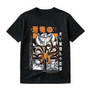 T-shirt graphique personnalisé à motif de personnage d'anime en vente chaude, 100% coton, impression DTG, lavage à l'acide, t-shirt à col rond - Product Image 4