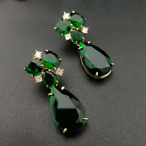 Brilliant Ruby Hydro Gold Plated Cluster <b>Earring</b>, Beautiful Colorful Quartz Jewelry, Unique Design Gemstone Handmade Jewelry - Product Image 5