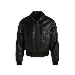 Chaqueta de Cuero de Oveja Personalizada de Alta Calidad para Hombre con Interior de Borrego Suave que Ofrece Calidez, Estilo Urbano y Durabilidad - Product Image 4