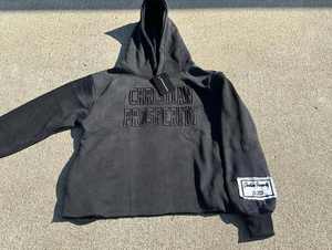 100% Cotton High Quality Streetwear Hoodie Zip up Cropped Distressed Embroidery Heavyweight Full Zipper basics cotton blended - Product Image 6