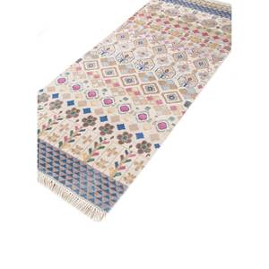 Tapis en laine et soie de bambou noués à la main Manchaha Ivory, motif géométrique puzzle, pour usage domestique, salon, couloir - Tapis Jaipur US - Product Image 2
