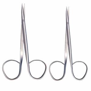 En MOQ bajo Tijeras de IRIS ligeras de calidad superior para hombres Acero inoxidable Instrumento médico de un solo uso Tijera de IRIS - Product Image 4