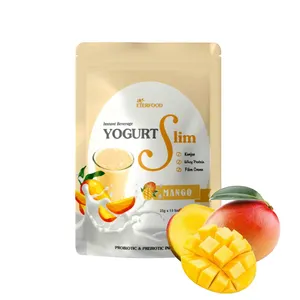 Yaourt de remplacement de repas diététique de qualité supérieure Poudre de protéine de yaourt instantané à la mangue mince avec faible teneur en calories et favorise la satiété