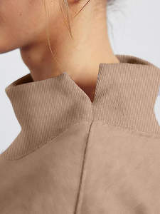 เสื้อสเวตเตอร์มีฮู้ดไซส์ใหญ่พิเศษสำหรับผู้หญิงเสื้อคอเต่าผ้าฝ้ายพิมพ์ลายแบบสวมหัวแบบสวมหัวแบบปักด้านหน้าเสื้อผ้าสั้นที่จำเป็น - Product Image 5