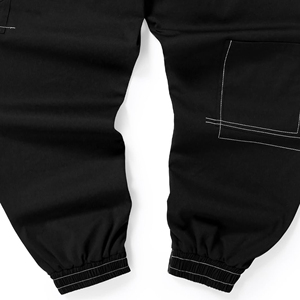 Casual 100% Cotton Sports Men's Fleece <b>Trousers</b> <b>Elastic</b> Mid <b>Waist</b> Loose Fit UV Protection Sweatpants Straight Outdoor Summer - Product Image 3