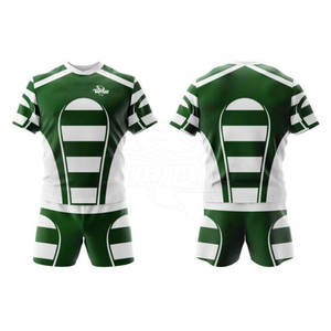 Meilleures ventes Ensembles de maillots de rugby confortables, respirants et à séchage rapide Haute qualité 100% polyester Manches courtes personnalisables - Product Image 1