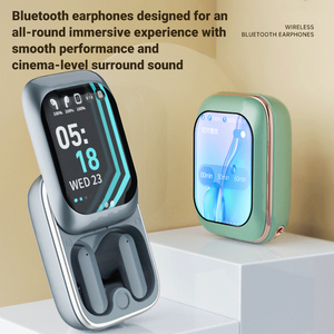 หูฟังไร้สายจากโรงงานกันน้ำมีไมโครโฟนสองตัวหูฟังเอียร์บัดแบบสัมผัสหน้าจอ LCD ลดเสียงรบกวนจากโรงงาน - Product Image 5