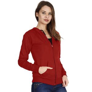 2025 New Arrivals Wholesale Women Winter Clothing Full Sleeve Drawstring Sweatshirts Fashion Women Blank <b>Zipper</b> Crop Top Jumper - Product Image 3