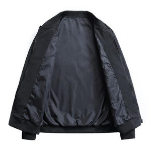 Blouson aviateur en toile personnalisé pour homme, couleur personnalisée, hiver, écologique, coupe-vent, pour le bureau - Product Image 2