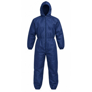 Overol de Protección con Capucha Azul, Traje de Trabajo de Cuerpo Completo con Puños y Cintura Elásticos - Product Image 2