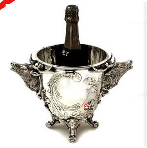 Refroidisseur à vin en acier inoxydable de haute qualité, finition argentée, magnifique, pour hôtel, restaurant et bar - Product Image 1