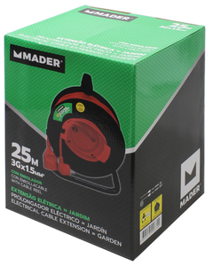 25m. Cavo elettrico estensibile con 1 presa 3x1,5mm. IP20 (Mader 90674) - Product Image 2