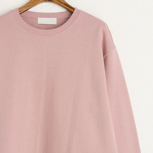 Sweat-shirt à manches longues en coton à col rond surdimensionné personnalisé pour femmes, décontracté, uni, pour l'hiver - Product Image 4