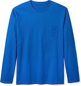 Décontracté et polyvalent, ce t-shirt à poche à manches longues de coupe régulière Impression personnalisée Logo personnalisé T-shirts de qualité du Bangladesh - Product Image 1