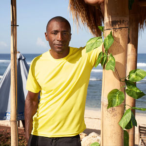 Camiseta Unisex Ultifresh de Poliéster Tejido, Corte Regular, Manga Corta, Cuello Redondo, Color Sólido, Casual, Suave, Transpirable, con Bordado en la Espalda - Product Image 5