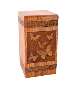 โกศเผาไม้สำหรับงานศพชายและหญิงโกศทำด้วยมือทันสมัยสำหรับงานศพตกแต่ง - Product Image 2