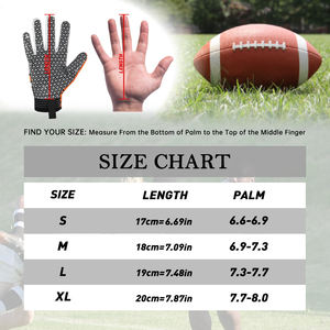 PRI Sticky Palm & Respirável Personalizável MOQ 200, Transporte Rápido DDP Logística 20-Yr Fábrica Luvas De Futebol Americano - Product Image 4