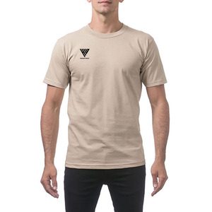 Camisetas de Patrón Sólido 100% Algodón con Logotipo Personalizado Impreso para Gimnasio, Fitness, Ropa Casual, Cuello Redondo, Manga Corta - Product Image 1