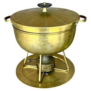 Plato de frotamiento de cobre resistente diseñado para servir aperitivos Curries sopas y postres en salones de banquetes y recepciones - Product Image 4