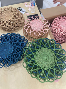 Elegant Rattan <b>Plate</b> Handwoven Natural Charger <b>Plate</b> for Weddings, Stylish Tableware Rattan <b>Plate</b> From Vietnam for export - Product Image 5