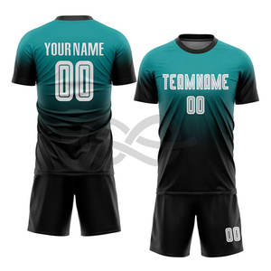 Conjunto de camiseta de fútbol de color personalizado con logotipo estampado retro personalizado, uniforme de entrenamiento de fútbol juvenil, uniforme de fútbol de secado rápido - Product Image 1
