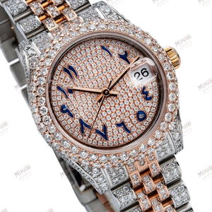 Reloj de lujo Moissanite Ice Cut Out Diamond Estilo brillante con piedras impecables, elegancia moderna y aspecto llamativo - Product Image 1