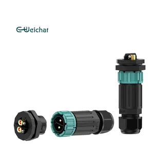 2/3/4/5/6 Pin Straight IP68 Waterproof Rear Bulkhead Panel Receptacles Cable Solder Type Sensor/Actuator Panel Mount Connector