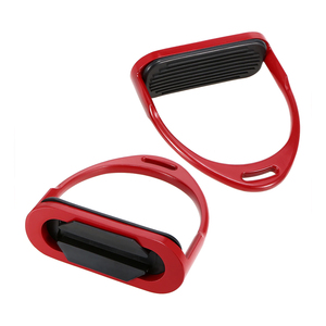 Estribos ecuestres de cuero rojo personalizados al por mayor, servicio personalizable OEM de suela negra de estilo occidental más vendido para caballos - Product Image 3