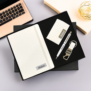 Set de Regalo Corporativo Personalizado para Oficina que Incluye Agenda, Bolígrafo, Llavero y Tarjetero para el Día del Padre, Acción de Gracias y Año Nuevo - Product Image 2