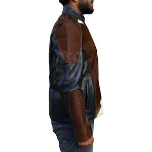 Blouson de moto élégant pour homme en cuir de vachette, haute qualité, respirant, écologique, séchage rapide, logo frontal, décontracté et robuste - Product Image 2