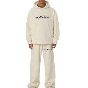 Chándal de algodón 100% para hombre, chándal personalizado, conjunto de Jogger, Etiqueta Privada, chándal en blanco, chándal para correr, conjunto de pantalones de chándal y sudadera con capucha para hombre - Product Image 2