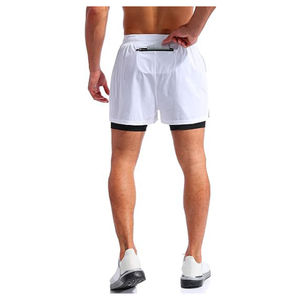 Short de fitness double couche pour homme Short de sport 2 en 1 pour le fitness et l'entraînement, séchage rapide, jogging, été - Product Image 4