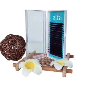 Extensions de cils simples 0.07 de haute qualité avec logo personnalisable 8-15 Styles de couleurs mélangées CC Curl Box Packaging - Product Image 1