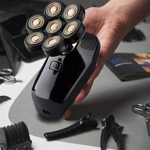 Kit de rasoir électrique rotatif rechargeable, étanche IPX7, mini rasoir avec tondeuse à barbe pour le rasage du visage, pour utilisation en camping-car - Product Image 5