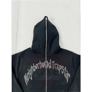 Nuevas Sudaderas con Capucha Personalizadas para Hombre, de Alta Calidad Profesional, con Estampado Puff, Cremallera Completa, 100% Algodón, Felpa, Diseño Transpirable - Product Image 5