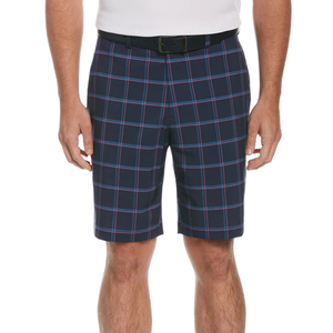 Pantalones cortos de golf de rendimiento a cuadros de hoja de ruta para hombre elásticos clásicos de alta calidad OEM personalizados al por mayor 2025 - Product Image 3