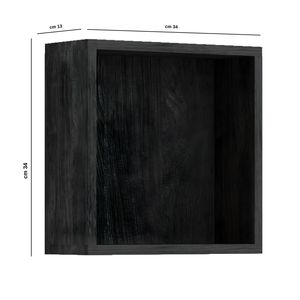 Unità a muro a cubo aperto in olmo scuro dimensioni 34x34x13 cm per bagno camera da letto ingresso confezione da 1 - Product Image 2