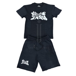 Conjuntos de camiseta y pantalones cortos para hombre con logotipo personalizado superventas Conjunto de camiseta y pantalones cortos de dos piezas para hombre - Product Image 4