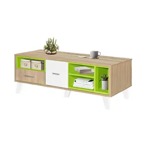 Hot Selling Promotional Living Room Furniture Coffee Table NEO 21Wood and Green Colour