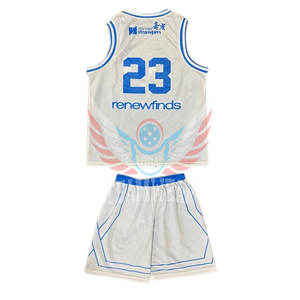 Vêtements de basket-ball Sublimation Jeunesse pour homme et femme Ensemble d'uniformes de basket-ball réversibles Ensemble de basket-ball réversible pour jeunes - Product Image 4