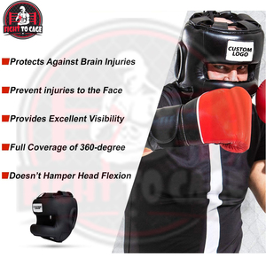 Protège-tête et protège-dents en cuir PU noir 2025 pour la boxe et le MMA – Protection confortable grande taille à prix compétitif - Product Image 5