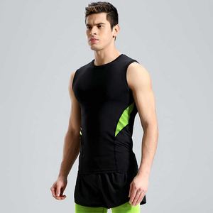 Débardeurs d'entraînement pour hommes séchage rapide Fitness Gym course gilet de Compression respirant tricoté chemises d'entraînement athlétique - Product Image 3