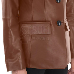 Hot Selling Women Genuine Leather Winter Eco-Friendly Windproof Jacket Front Logo Customized Colors Sizes High Quality Full - Product Image 6