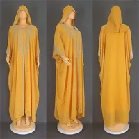 Robes de Soirée Africaines pour Femmes Chiffon Boubou Ankara Dashiki Ensemble 2 Pièces Caftan de Dubaï Abaya de Haute Qualité